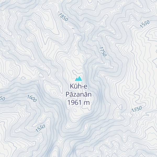 Map of Kūh-e Pāzanān