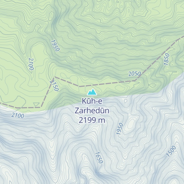 Map of Kūh-e Zarhedūn