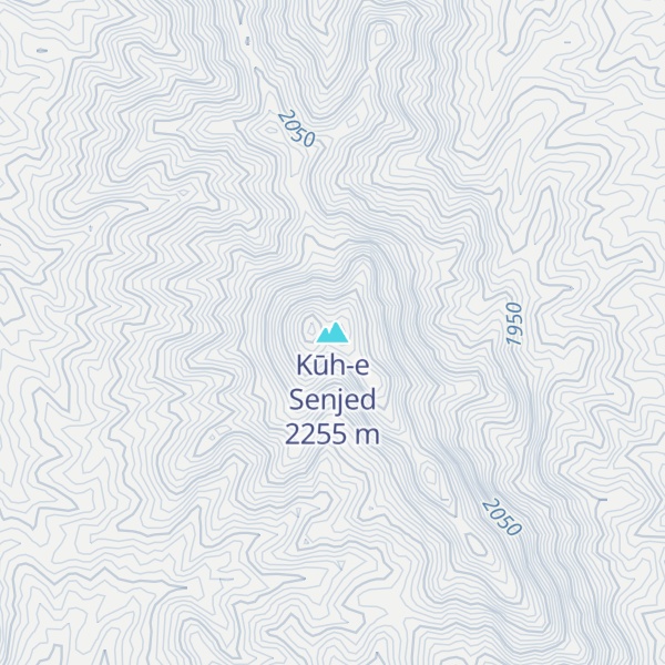 Map of Kūh-e Senjed