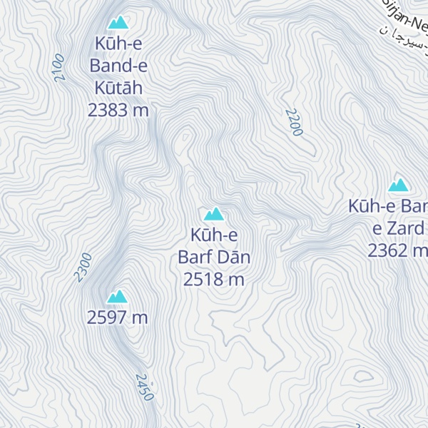 Map of Kūh-e Barf Dān