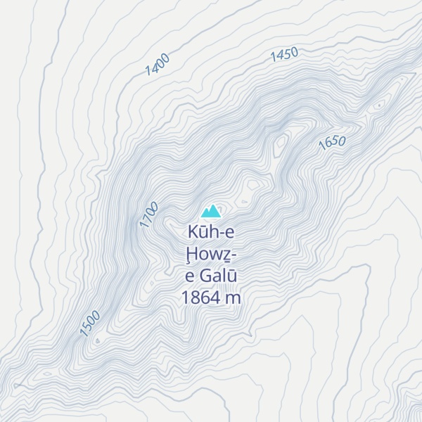 Map of Kūh-e Ḩowẕ-e Galū