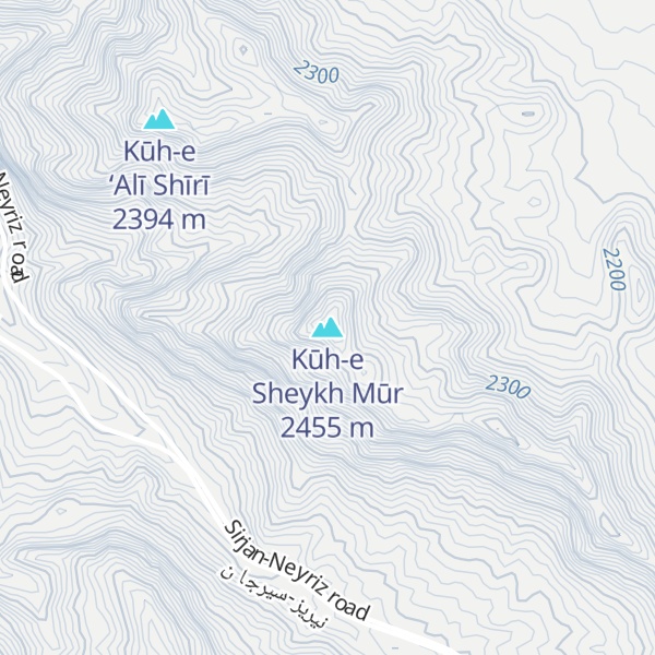 Map of Kūh-e Sheykh Mūr