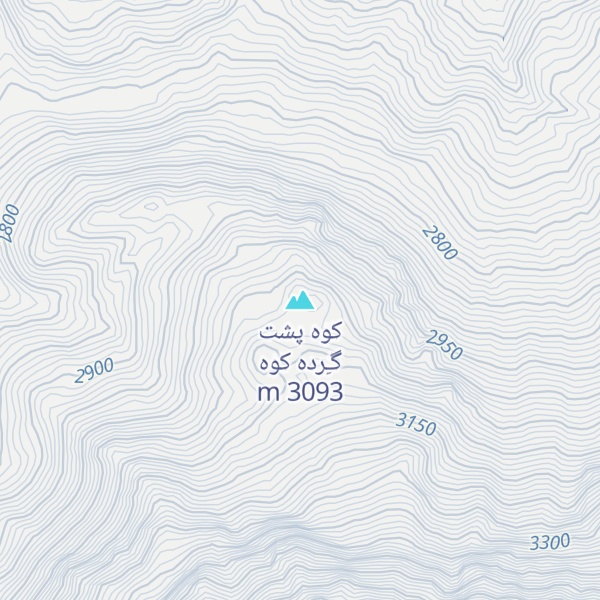 Map of کوه پشت گِرده کوه