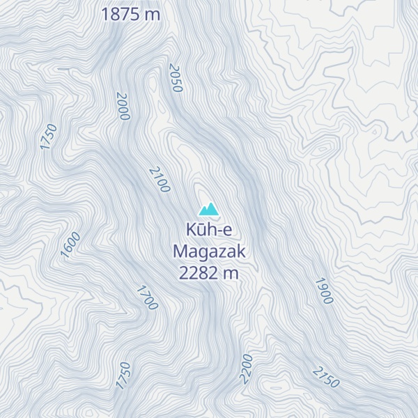 Map of Kūh-e Magazak