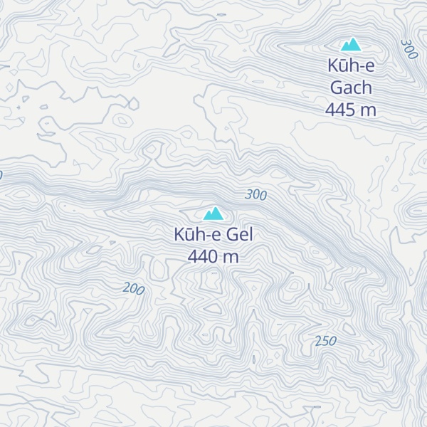 Map of Kūh-e Gel