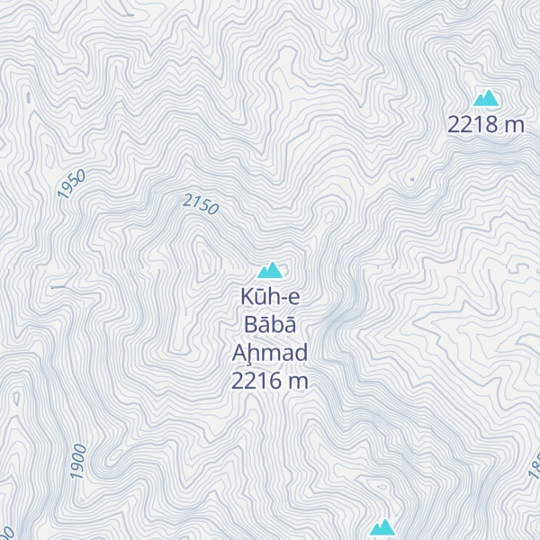 Map of Kūh-e Bābā Aḩmad