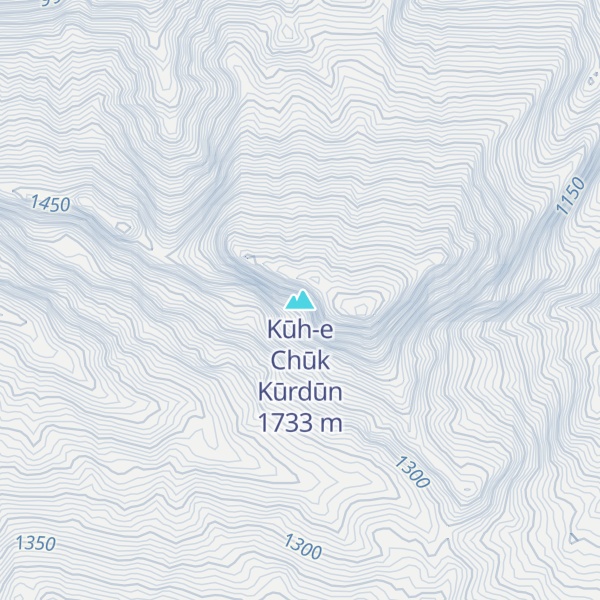 Map of Kūh-e Chūk Kūrdūn