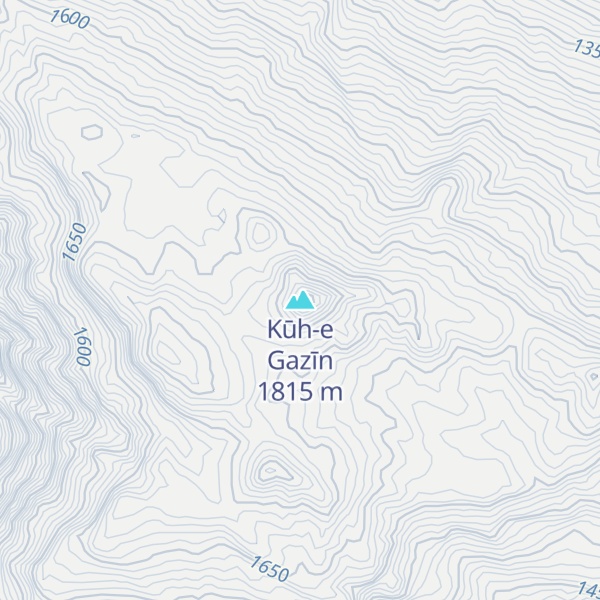 Map of Kūh-e Gazīn