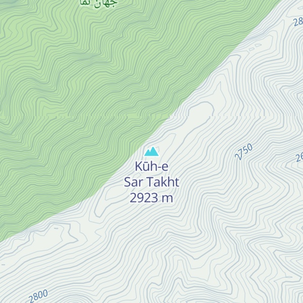 Map of Kūh-e Sar Takht