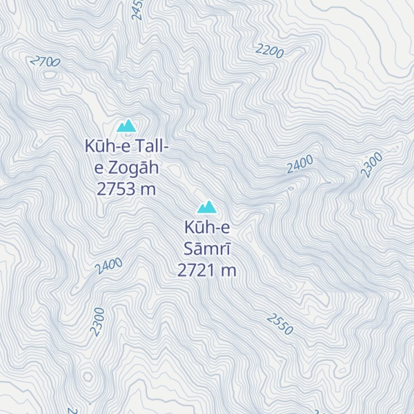 Map of Kūh-e Sāmrī
