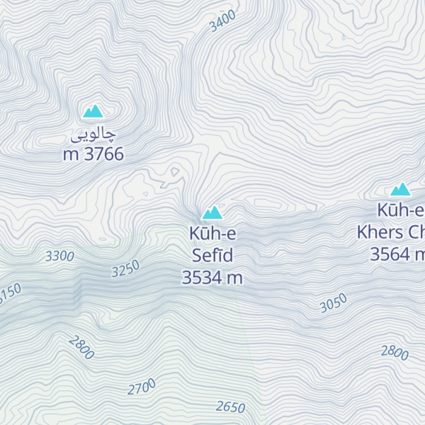 Map of Kūh-e Sefīd