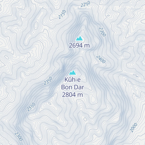 Map of Kūh-e Bon Dar