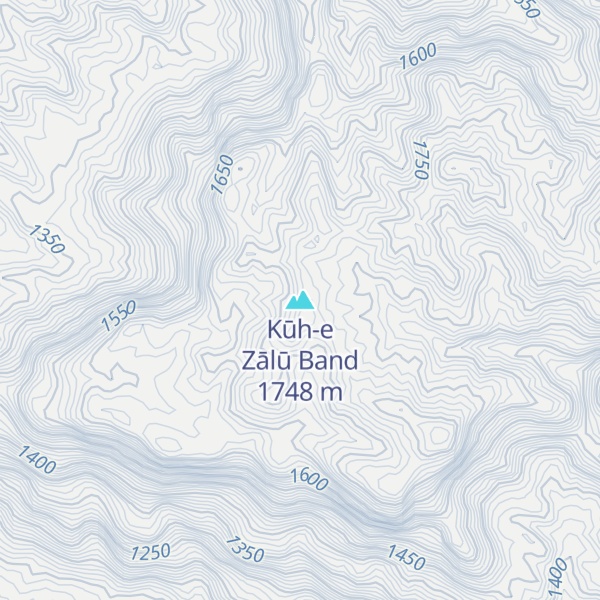 Map of Kūh-e Zālū Band