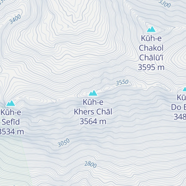 Map of Kūh-e Khers Chāl