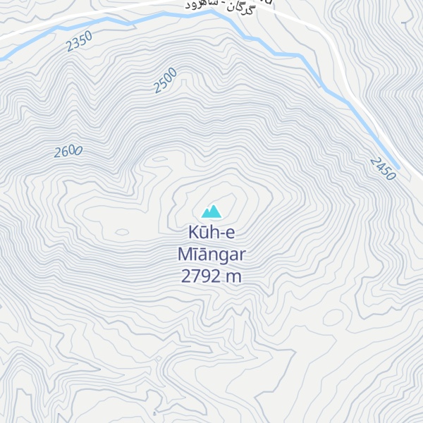 Map of Kūh-e Mīāngar