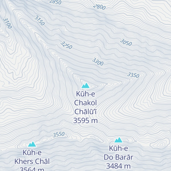 Map of Kūh-e Chakol Chālū’ī