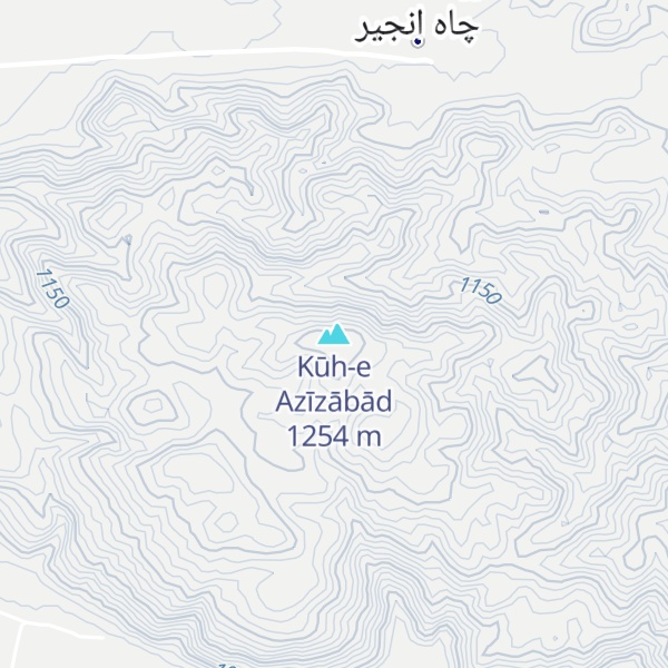 Map of Kūh-e Azīzābād