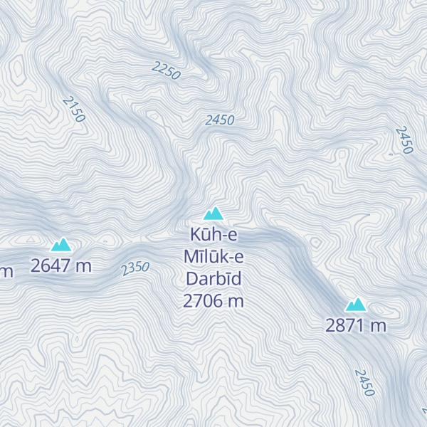 Map of Kūh-e Mīlūk-e Darbīd