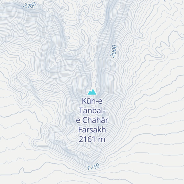 Map of Kūh-e Tanbal-e Chahār Farsakh