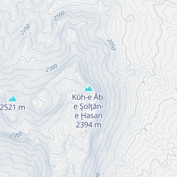 Map of Kūh-e Āb-e Şolţān-e Ḩasan