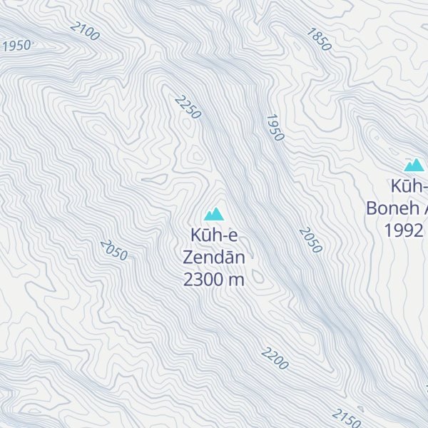 Map of Kūh-e Zendān
