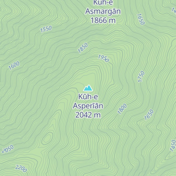 Map of Kūh-e Asperīān