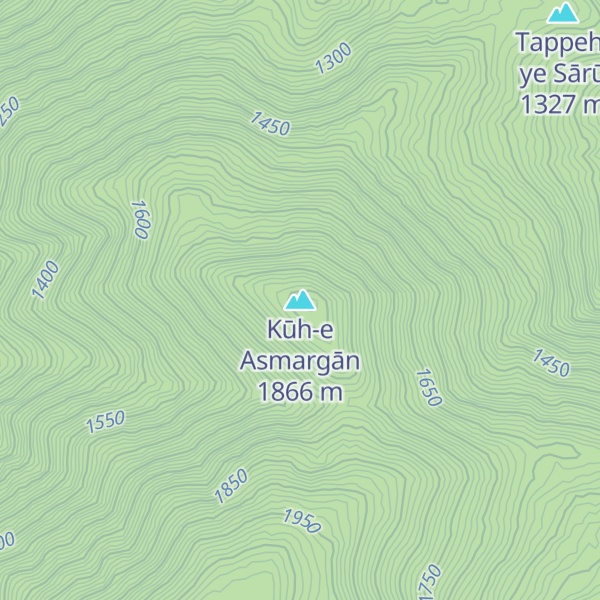 Map of Kūh-e Asmargān