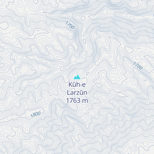Map of Kūh-e Larzūn