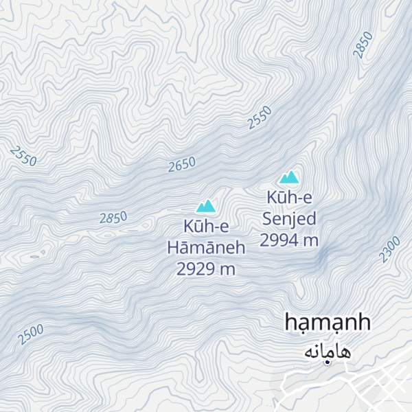 Map of Kūh-e Hāmāneh