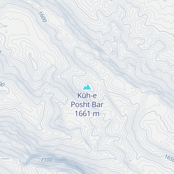 Map of Kūh-e Posht Bar