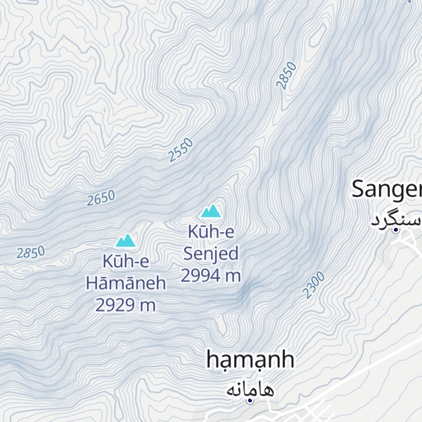 Map of Kūh-e Senjed