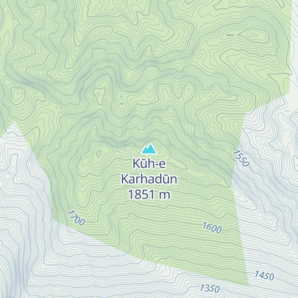 Map of Kūh-e Karhadūn