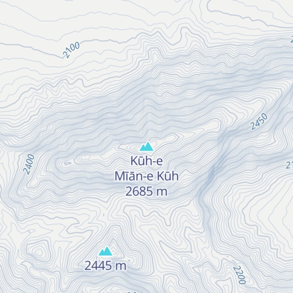 Map of Kūh-e Mīān-e Kūh
