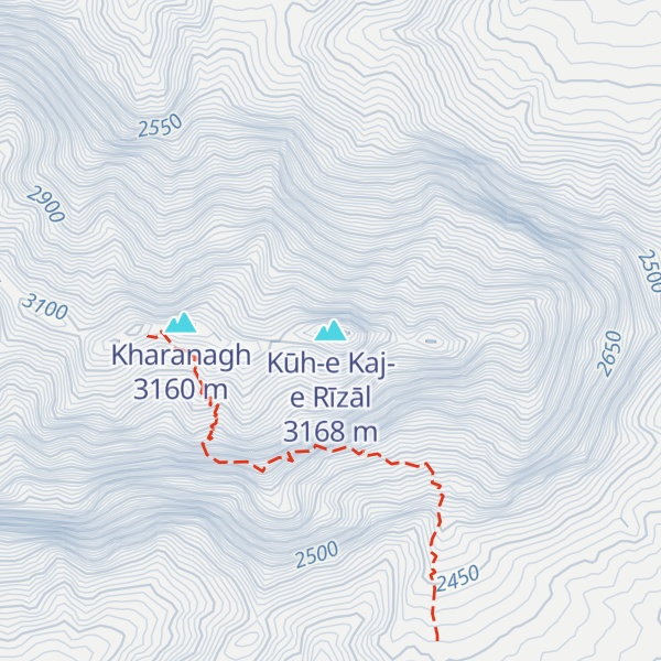 Map of Kūh-e Kaj-e Rīzāl
