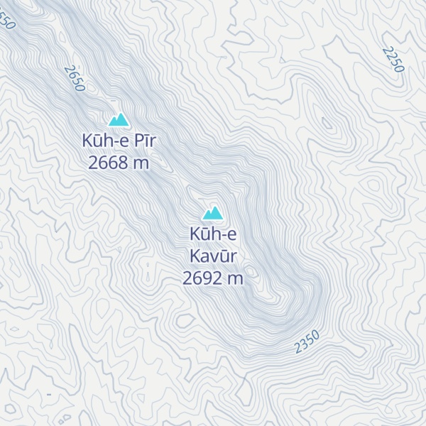 Map of Kūh-e Kavūr