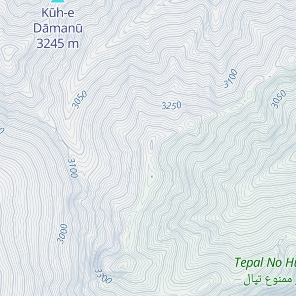 Map of Kūh-e Shāzadeh Moḩammad Ben Khalīfeh