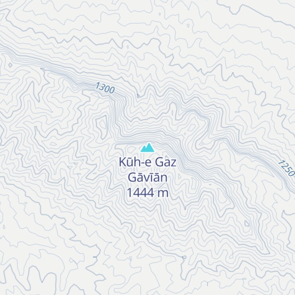 Map of Kūh-e Gaz Gāvīān