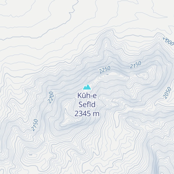 Map of Kūh-e Sefīd