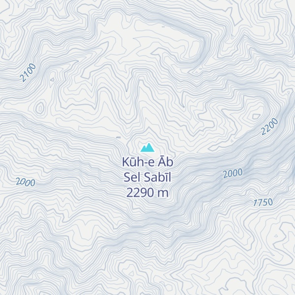 Map of Kūh-e Āb Sel Sabīl