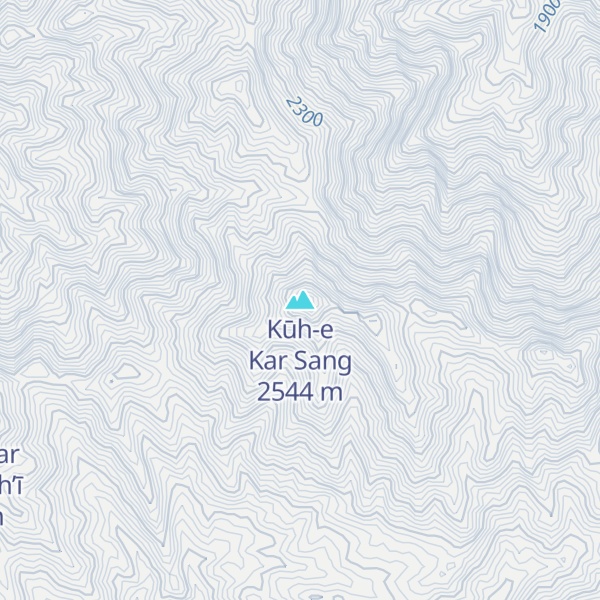 Map of Kūh-e Kar Sang