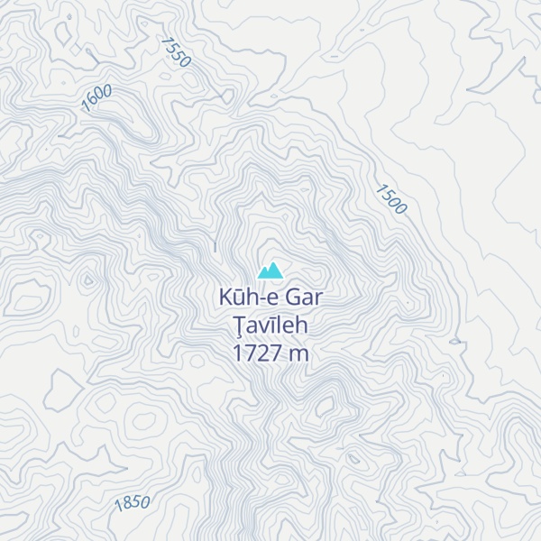 Map of Kūh-e Gar Ţavīleh