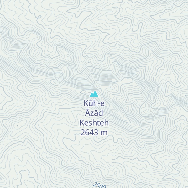 Map of Kūh-e Āzād Keshteh