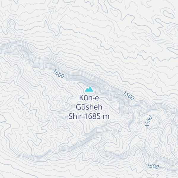 Map of Kūh-e Gūsheh Shīr