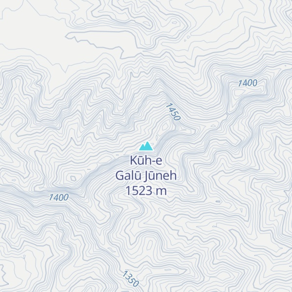 Map of Kūh-e Galū Jūneh