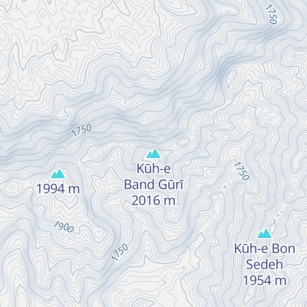 Map of Kūh-e Band Gūrī