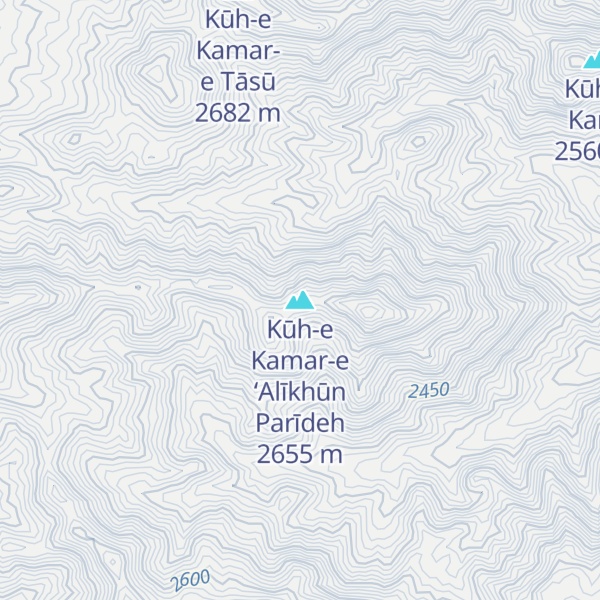 Map of Kūh-e Kamar-e ‘Alīkhūn Parīdeh
