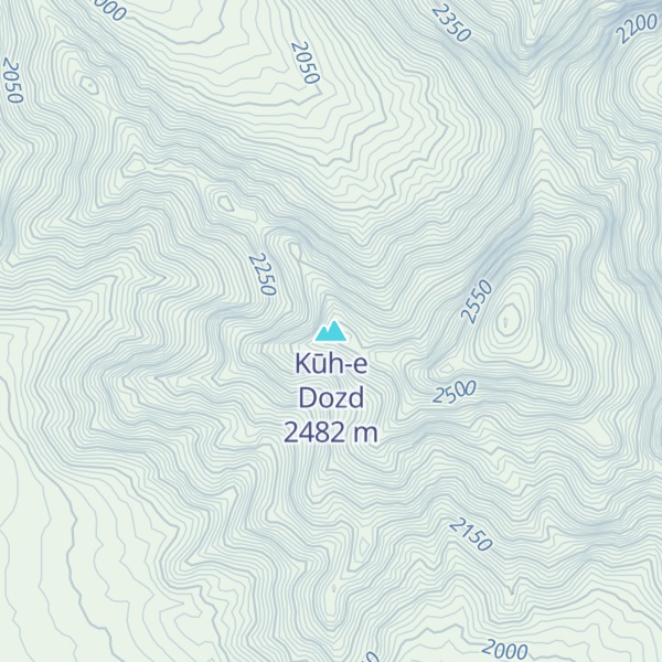 Map of Kūh-e Dozd