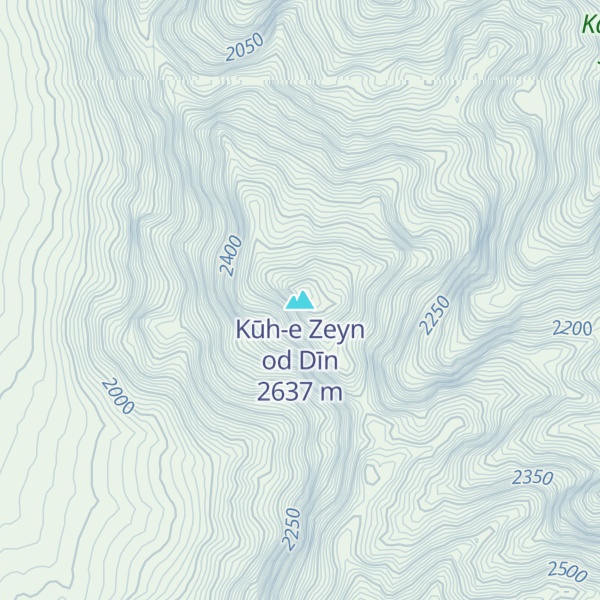 Map of Kūh-e Zeyn od Dīn