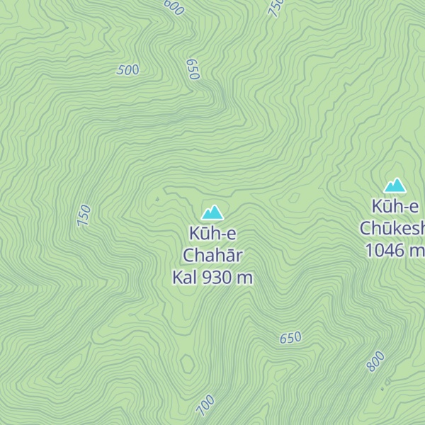 Map of Kūh-e Chahār Kal