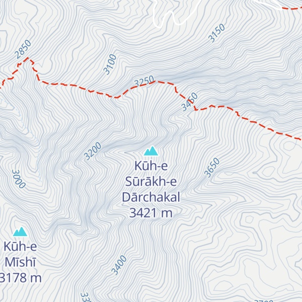 Map of Kūh-e Sūrākh-e Dārchakal